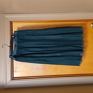 Eloquii forest green pleated tulle skirt